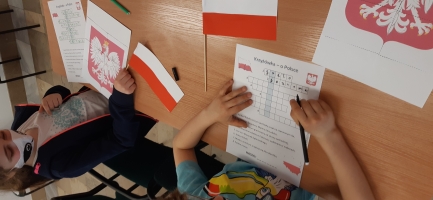 uczniowie uzupełniają karty pracy, układają puzzle, rozwiązują, krzyżówki, quizy, zaznaczają na mapie miasta