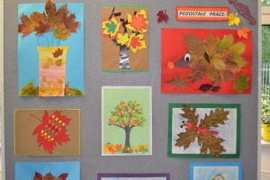 Zdjęcia przedstawiające prace i uczestników konkursu plastycznego