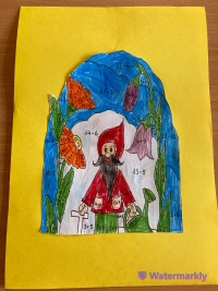 Zdjęcie prezentujące pracę uczniów z okazji światowego dnia ziemi w 2023