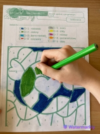 Zdjęcie prezentujące pracę uczniów z okazji światowego dnia ziemi w 2023